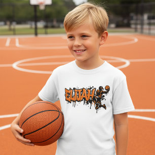 T-shirt Basketball Personnalisé Elijah Graffiti