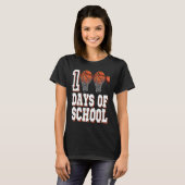 T-shirt Basketball Player 100 Days Of School Student Boys (Devant entier)