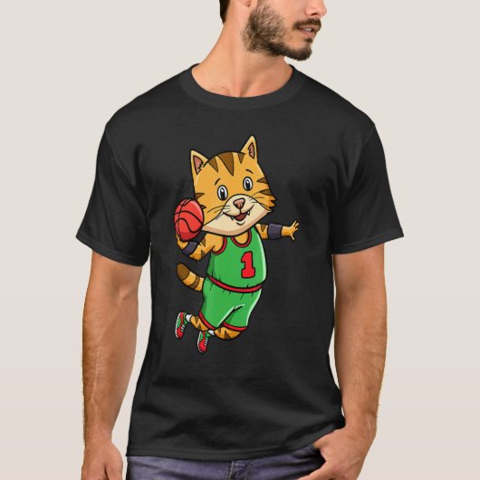 T-shirt Basketball Player Coach Bball Hoop Cat Owner (Devant)