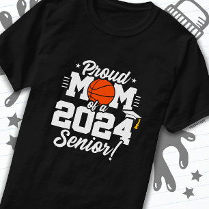 T-shirt Basketball Senior Class 2024 Graduation Fier Maman