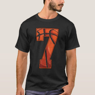 T-shirt Basketball Septième 7e anniversaire garçon fille S