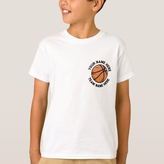 T-shirt Basketball tendance Ajouter votre nom Personnalisé (Devant)