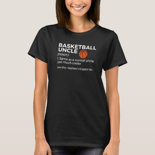 T-shirt Basketball Uncle Definition Nephew's Biggest Fan (Devant)