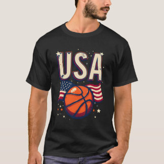 T-shirt Basketball USA Design Vintage drôle