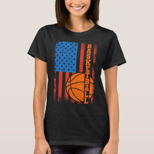 T-shirt Basketball USA Drapeau Patriotique Basketball US B