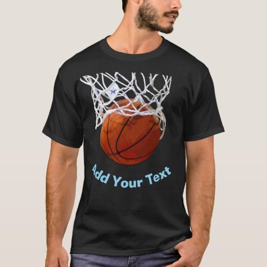 T-shirt Basketball Votre Nom Texte Message Slogan Personna (Devant)