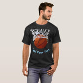 T-shirt Basketball Votre Nom Texte Message Slogan Personna (Devant entier)