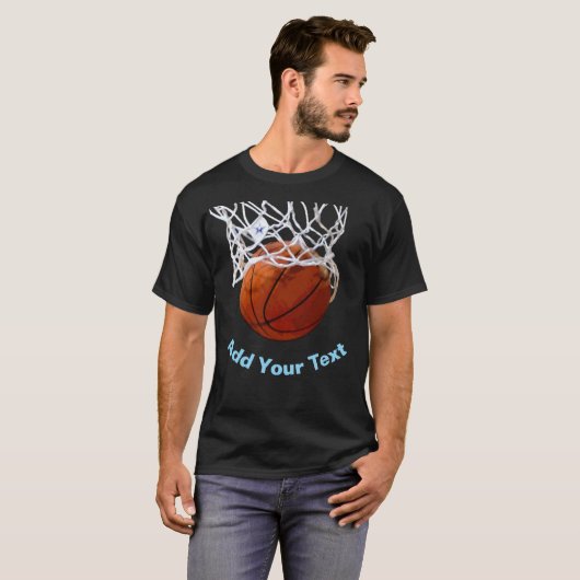 T-shirt Basketball Your Name Text Message Slogan Custom (Devant entier)
