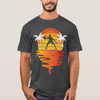 T-shirt Basketballee rétro coucher de soleil 70s vintage B