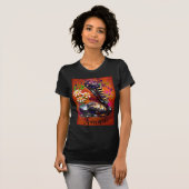 T-shirt Baskets et marguerites Impressionniste Orange Blan (Devant entier)