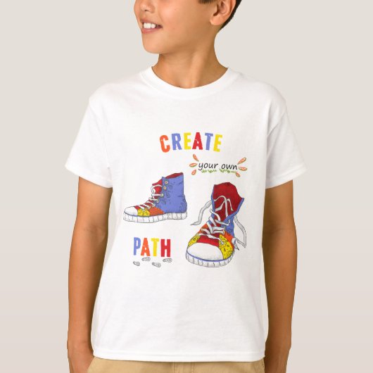 T-shirt Baskets hipsters colorés modernes (Devant)