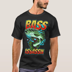 T-shirt Bass Assassin Drôle Pêcheur Bass Poisson Sautant