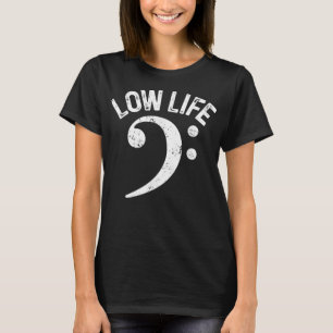 T-shirt Bass Clef Low Life Musique Bande Marche Basse Bass