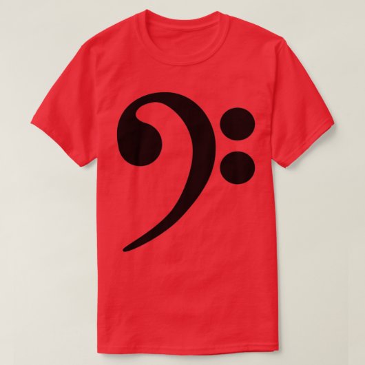 T-shirt Bass Clef Music Note (Design devant)