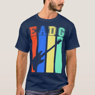 T-shirt Bass Clef Notes Baid Bass Guitare Player Orchest
