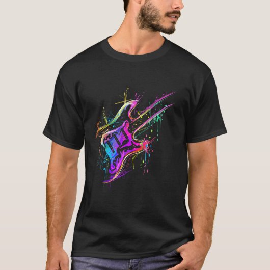 T-shirt Bass Electric Guitar du Colorful (Devant)