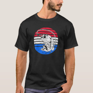T-shirt Bass Fishing Lover USA Thème Vintage Retro Style
