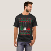 T-shirt Bass Guitar Ugly Christmas Sweater Guitar Player X (Devant entier)