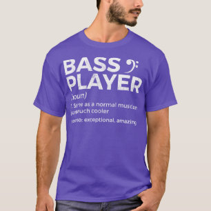 T-shirt Bass Player Définition Baid Pour Musiciens Long