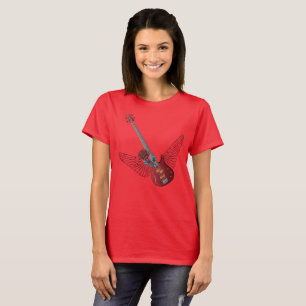 T-shirt Bass Rock and Roll Angel