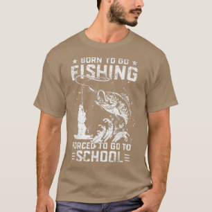 T-shirt Basse Amusante Pêche est pour les hommes nés pour 