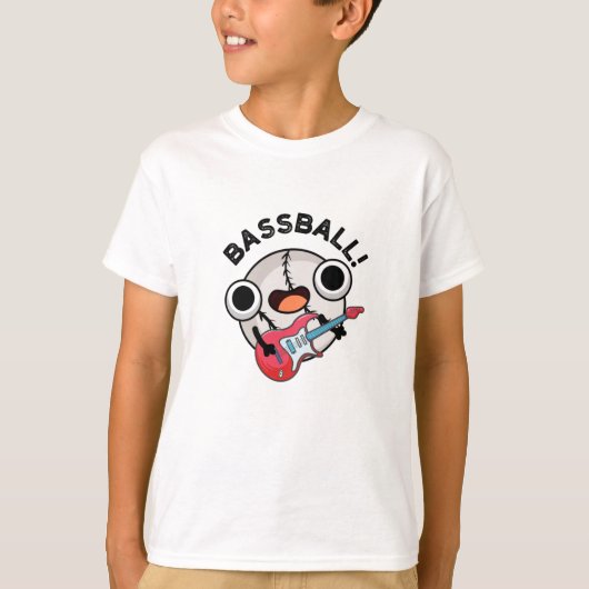 T-shirt Basse-ball Funny Baseball Bass Guitariste Pun (Devant)