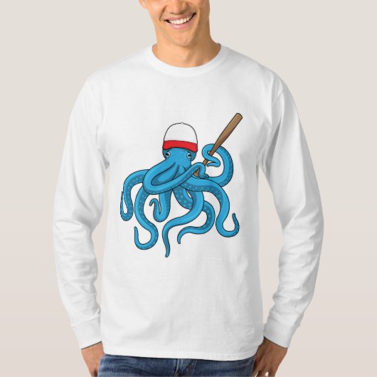T-shirt Basse-balle de pieuvre Baseball (Devant)
