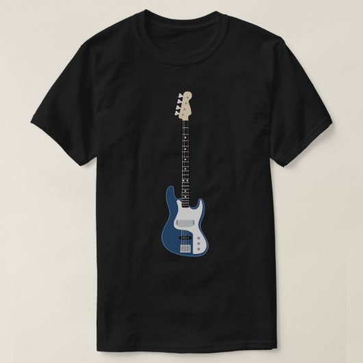 T-shirt Basse Bleue Guitare (Design devant)
