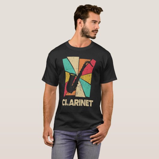 T-shirt Basse Clarinet Clarinetist Joueur Clarinet Silhoue (Devant entier)