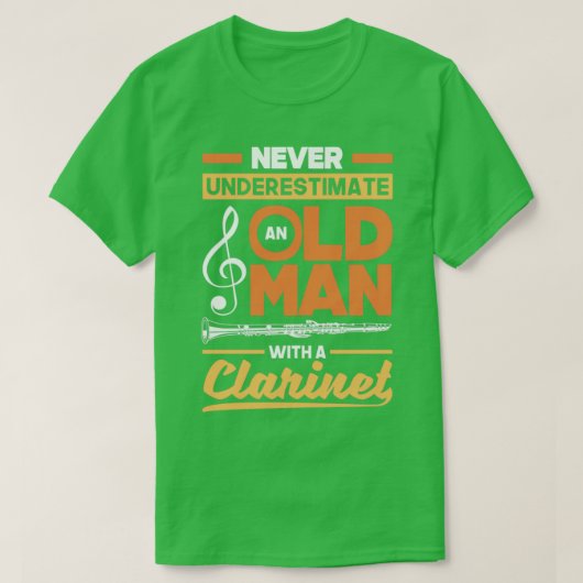 T-shirt Basse Clarinet Clarinetist Joueur Clarinet Vieux H (Design devant)