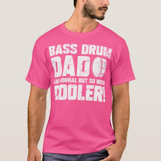 T-shirt Basse de bande Marching Drum Funny Papa (Devant)