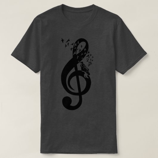 T-shirt Basse double Clé Treble (Design devant)