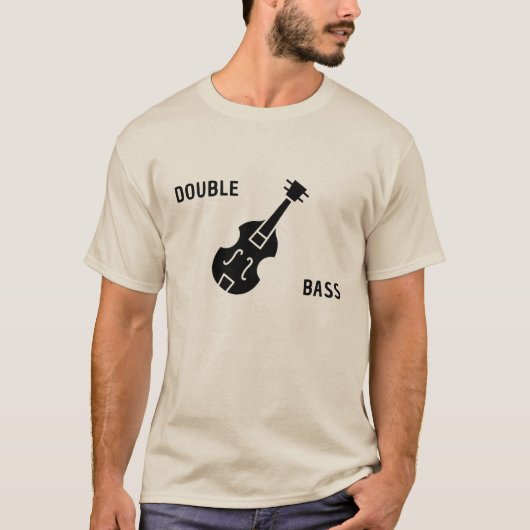 T-shirt Basse double en noir (Devant)