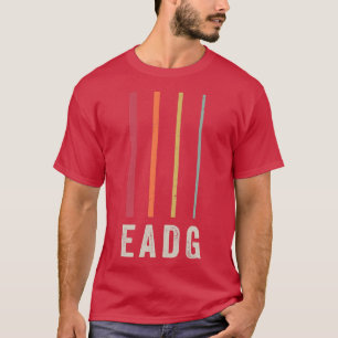 T-shirt Basse Guitare Cadeau Retro Vintage EADG 4 St