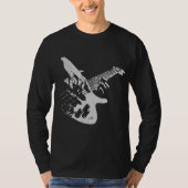 T-shirt Basse Guitare Lecteur Cadeau Baid (Devant)