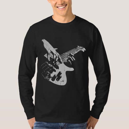T-shirt Basse Guitare Lecteur Cadeau Baid (Devant)