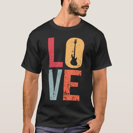 T-shirt Basse Lecteur Basse Aimer Jouer Basse (Devant)