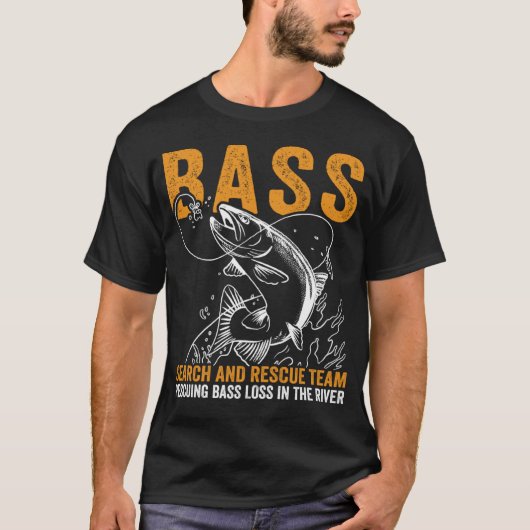 T-shirt Basse Pêche Recherche Et Secourir Équipe Pêcheur A (Devant)