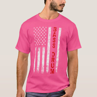 T-shirt Basse tambour Vintage américain Drapeau Patriotiqu
