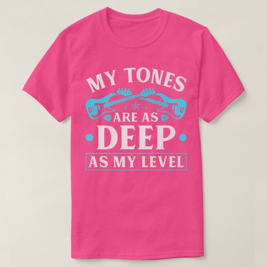 T-shirt Basse Tones Comme Profond, Lecteurs De Basse Élect (Design devant)