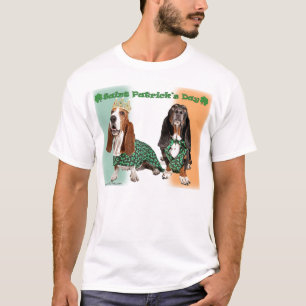 T-shirt Basset heureux de jour de St Patricks