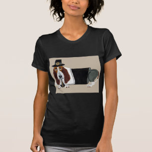 T-shirt Basset Hound Action de grâce Pèlerin