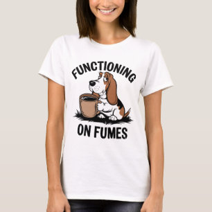 T-shirt Basset Hound Café Mood - Fonctionnement sur les fu