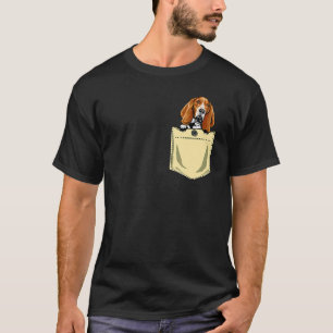 T-shirt Basset Hound Chien Dans La Poche Chiot