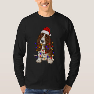 T-shirt Basset Hound Chien portant les lumières du Casquet