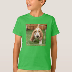 T-shirt Basset Hound chiot marchant