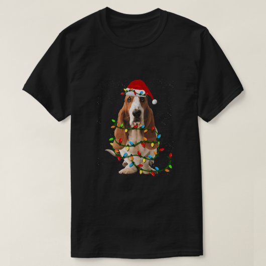 T-shirt Basset Hound Christmas Funny Basset Hound Dog Love (Design devant)