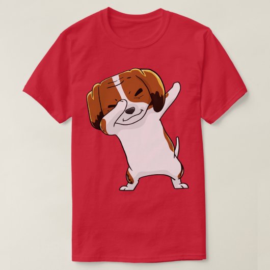 T-shirt Basset Hound Dog Dabbing Kawaii (Design devant)