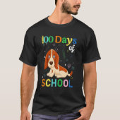 T-shirt Basset Hound Dog Lovers Teacher Student 100th Day (Devant)