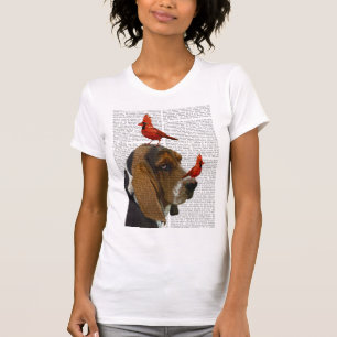 T-shirt Basset Hound et Birds